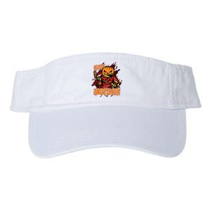 Hockey Slappy Hockeyween Pumpkin Jack O Lantern Halloween Valucap Bio-Washed Visor