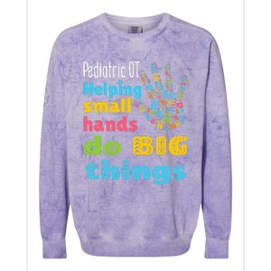 Helping Small Hands OT Pediatric Occupational Therapy Colorblast Crewneck Sweatshirt