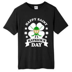 Happy Saint Hatrick's Day Hockey Fan Player St Patrick's Day Gift Tall Fusion ChromaSoft Performance T-Shirt