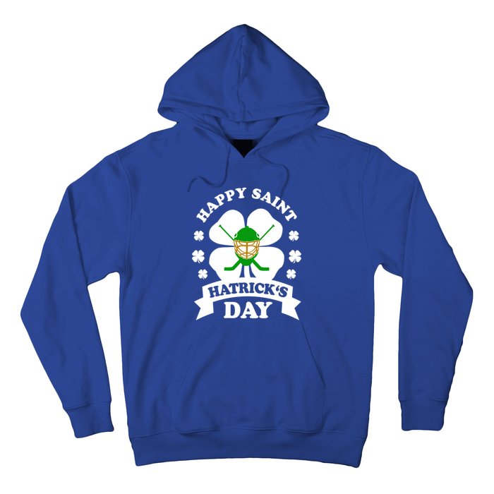 Happy Saint Hatrick's Day Hockey Fan Player St Patrick's Day Gift Hoodie