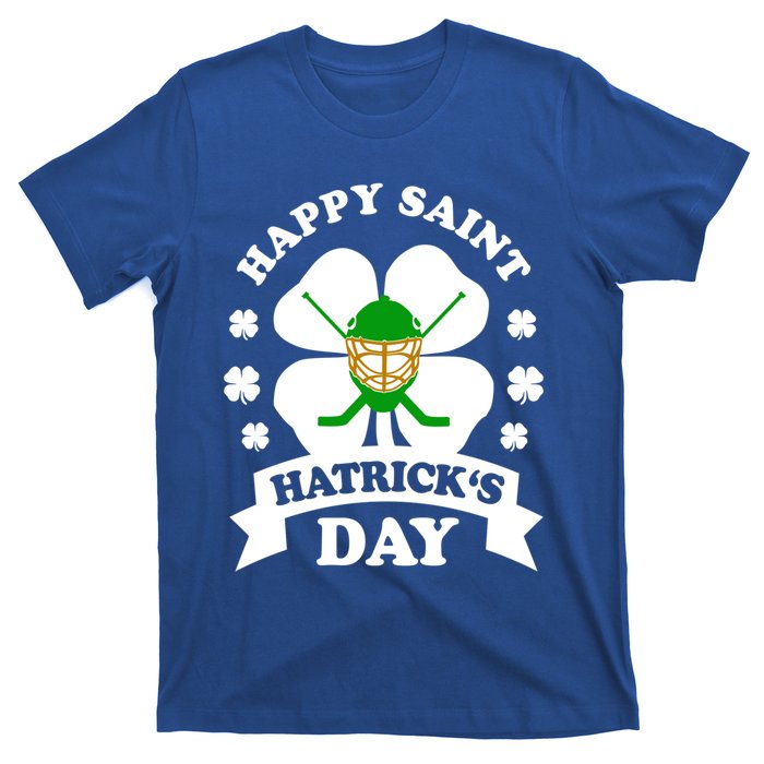 Happy Saint Hatrick's Day Hockey Fan Player St Patrick's Day Gift T-Shirt