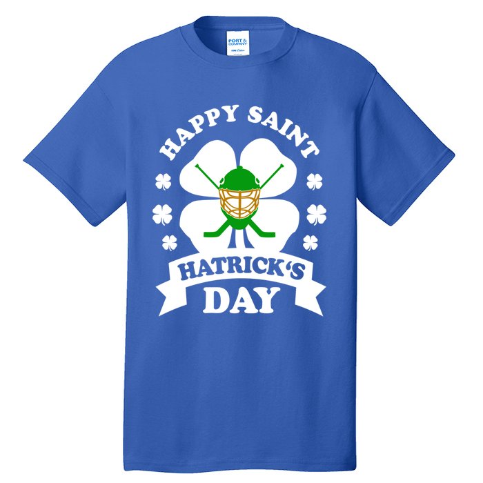 Happy Saint Hatrick's Day Hockey Fan Player St Patrick's Day Gift Tall T-Shirt