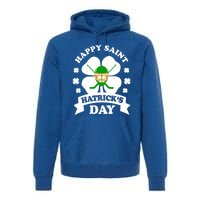 Happy Saint Hatrick's Day Hockey Fan Player St Patrick's Day Gift Premium Hoodie