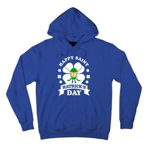 Happy Saint Hatrick's Day Hockey Fan Player St Patrick's Day Gift Tall Hoodie