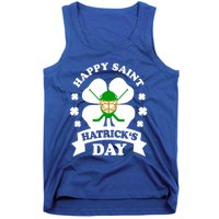 Happy Saint Hatrick's Day Hockey Fan Player St Patrick's Day Gift Tank Top