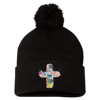 Holy Spirit Pom Pom 12in Knit Beanie
