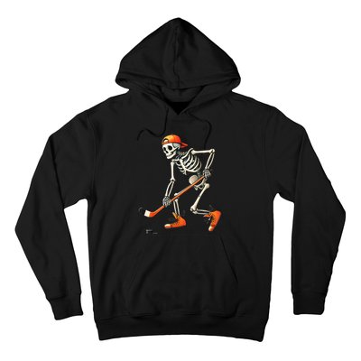 Halloween Skeleton Hockey Sport Costume Gift Hoodie