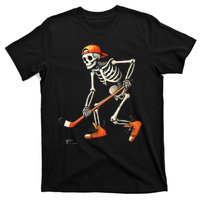 Halloween Skeleton Hockey Sport Costume Gift T-Shirt