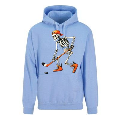 Halloween Skeleton Hockey Sport Costume Gift Unisex Surf Hoodie