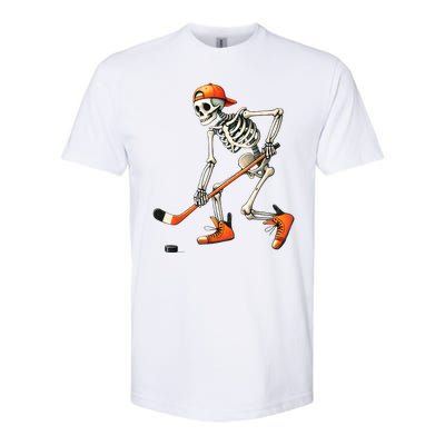 Halloween Skeleton Hockey Sport Costume Gift Softstyle CVC T-Shirt