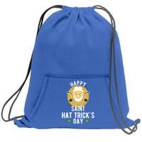 Happy Saint Hatricks Day Saint Patricks Day Holiday Hockey Gift Sweatshirt Cinch Pack Bag