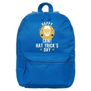 Happy Saint Hatricks Day Saint Patricks Day Holiday Hockey Gift 16 in Basic Backpack