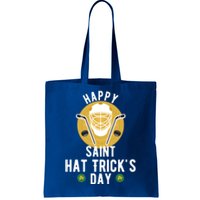 Happy Saint Hatricks Day Saint Patricks Day Holiday Hockey Gift Tote Bag