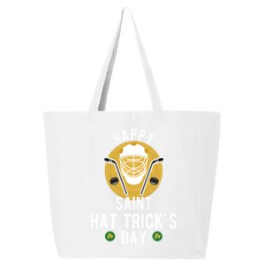 Happy Saint Hatricks Day Saint Patricks Day Holiday Hockey Gift 25L Jumbo Tote