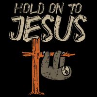 Hanging Sloth Hold On To Jesus God Christian Flat Bill Trucker Hat
