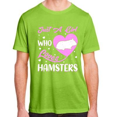 Heart Shape Hamster Just A Girl Who Loves Hamsters Gift Adult ChromaSoft Performance T-Shirt