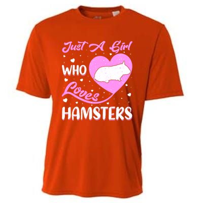 Heart Shape Hamster Just A Girl Who Loves Hamsters Gift Cooling Performance Crew T-Shirt