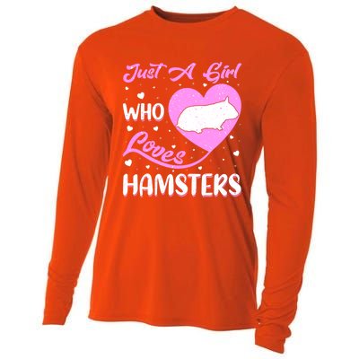 Heart Shape Hamster Just A Girl Who Loves Hamsters Gift Cooling Performance Long Sleeve Crew