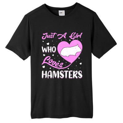 Heart Shape Hamster Just A Girl Who Loves Hamsters Gift Tall Fusion ChromaSoft Performance T-Shirt