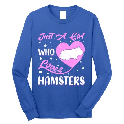 Heart Shape Hamster Just A Girl Who Loves Hamsters Gift Long Sleeve Shirt