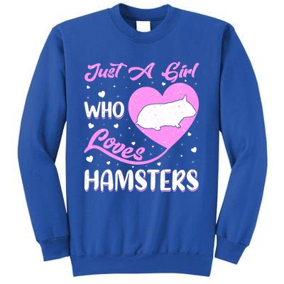 Heart Shape Hamster Just A Girl Who Loves Hamsters Gift Sweatshirt