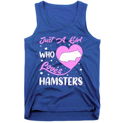 Heart Shape Hamster Just A Girl Who Loves Hamsters Gift Tank Top