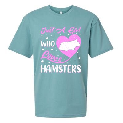 Heart Shape Hamster Just A Girl Who Loves Hamsters Gift Sueded Cloud Jersey T-Shirt