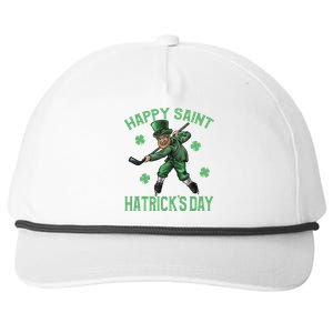 Happy Saint Hatricks Day St Patrick's Day Hockey Leprechaun Gift Snapback Five-Panel Rope Hat