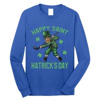 Happy Saint Hatricks Day St Patrick's Day Hockey Leprechaun Gift Long Sleeve Shirt