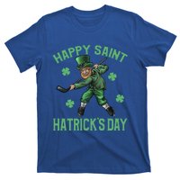 Happy Saint Hatricks Day St Patrick's Day Hockey Leprechaun Gift T-Shirt