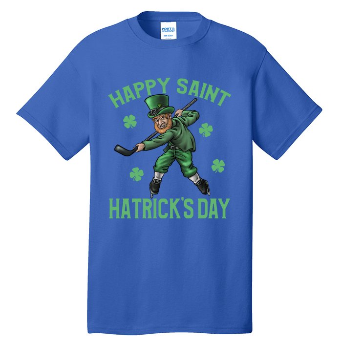 Happy Saint Hatricks Day St Patrick's Day Hockey Leprechaun Gift Tall T-Shirt