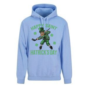 Happy Saint Hatricks Day St Patrick's Day Hockey Leprechaun Gift Unisex Surf Hoodie