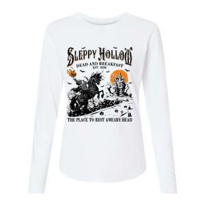 Halloween Sleepy Hollow Dead And Breakfast Womens Cotton Relaxed Long Sleeve T-Shirt