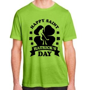 Happy Saint Hatrick's Day Hockey Fan Player St Patrick's Day Gift Adult ChromaSoft Performance T-Shirt