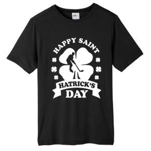 Happy Saint Hatrick's Day Hockey Fan Player St Patrick's Day Gift Tall Fusion ChromaSoft Performance T-Shirt