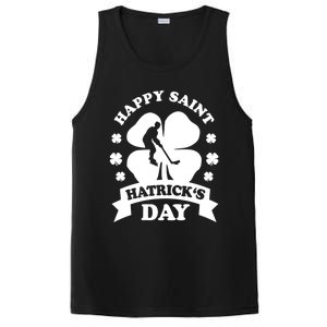 Happy Saint Hatrick's Day Hockey Fan Player St Patrick's Day Gift PosiCharge Competitor Tank