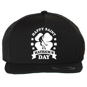 Happy Saint Hatrick's Day Hockey Fan Player St Patrick's Day Gift Wool Snapback Cap