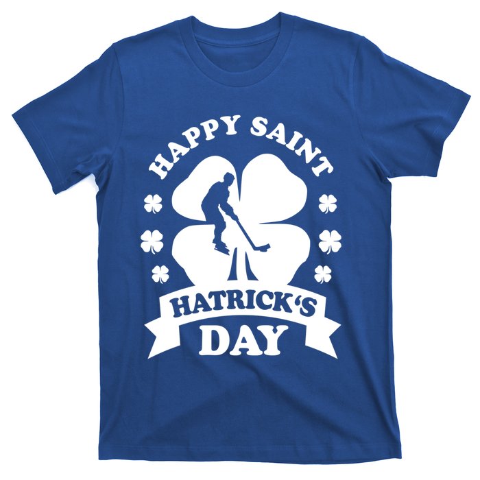 Happy Saint Hatrick's Day Hockey Fan Player St Patrick's Day Gift T-Shirt