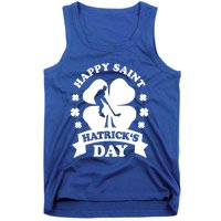 Happy Saint Hatrick's Day Hockey Fan Player St Patrick's Day Gift Tank Top