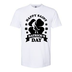 Happy Saint Hatrick's Day Hockey Fan Player St Patrick's Day Gift Softstyle CVC T-Shirt