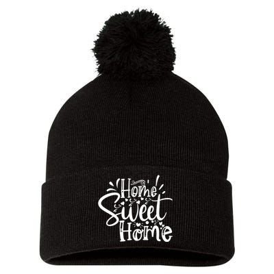 Home Sweet Home Pom Pom 12in Knit Beanie