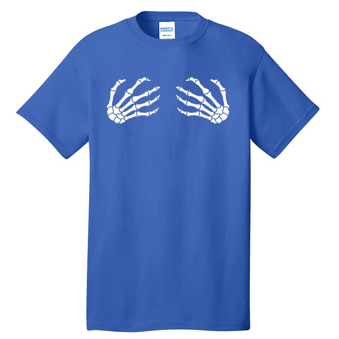 Halloween Skeleton Hands Boobs Funny Cool Gift Tall T-Shirt