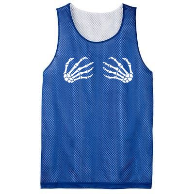 Halloween Skeleton Hands Boobs Funny Cool Gift Mesh Reversible Basketball Jersey Tank