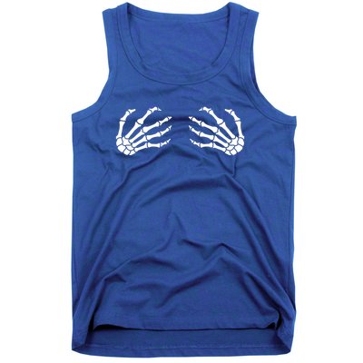 Halloween Skeleton Hands Boobs Funny Cool Gift Tank Top