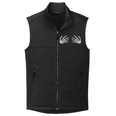 Halloween Skeleton Hands Boobs Funny Cool Gift Collective Smooth Fleece Vest