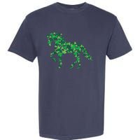 Horse Shamrock Horseback Riding Equestrian Shirts Patrick Day Garment-Dyed Heavyweight T-Shirt