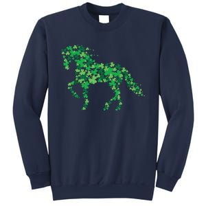 Horse Shamrock Horseback Riding Equestrian Shirts Patrick Day Sweatshirt