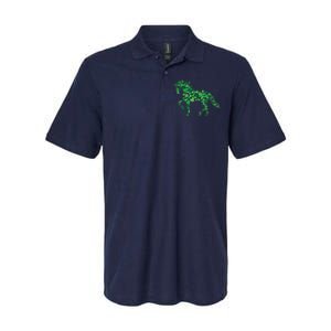 Horse Shamrock Horseback Riding Equestrian Shirts Patrick Day Softstyle Adult Sport Polo