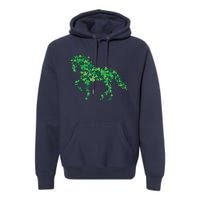 Horse Shamrock Horseback Riding Equestrian Shirts Patrick Day Premium Hoodie