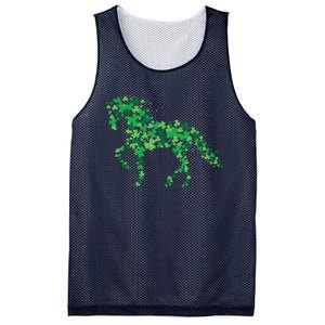 Horse Shamrock Horseback Riding Equestrian Shirts Patrick Day Mesh Reversible Basketball Jersey Tank